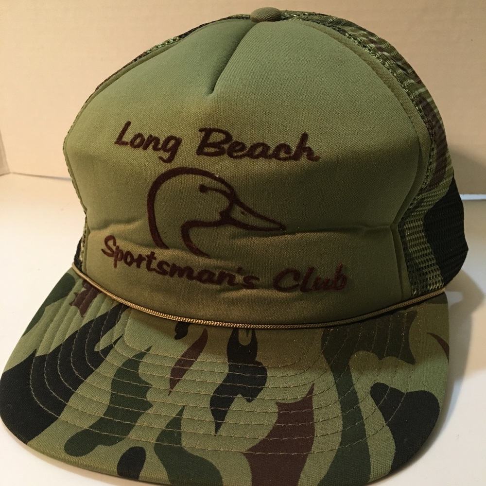 Vintage 1980s Duck Hunt Camo SnapBack Hat Mint